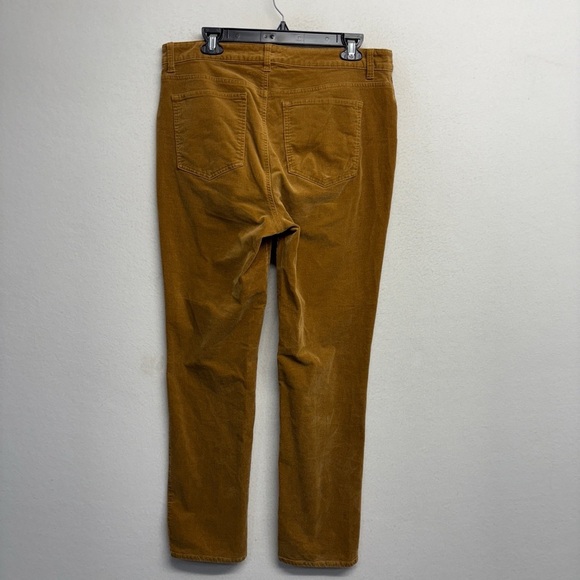 Talbots Corduroy Straight Leg Pants 12 Tan Mustard Yellow Brown - Picture 2 of 7